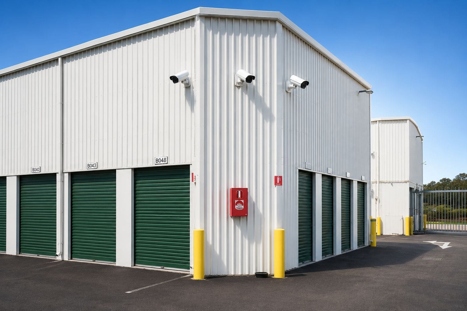 CCTV camera covering storage units at Picton
