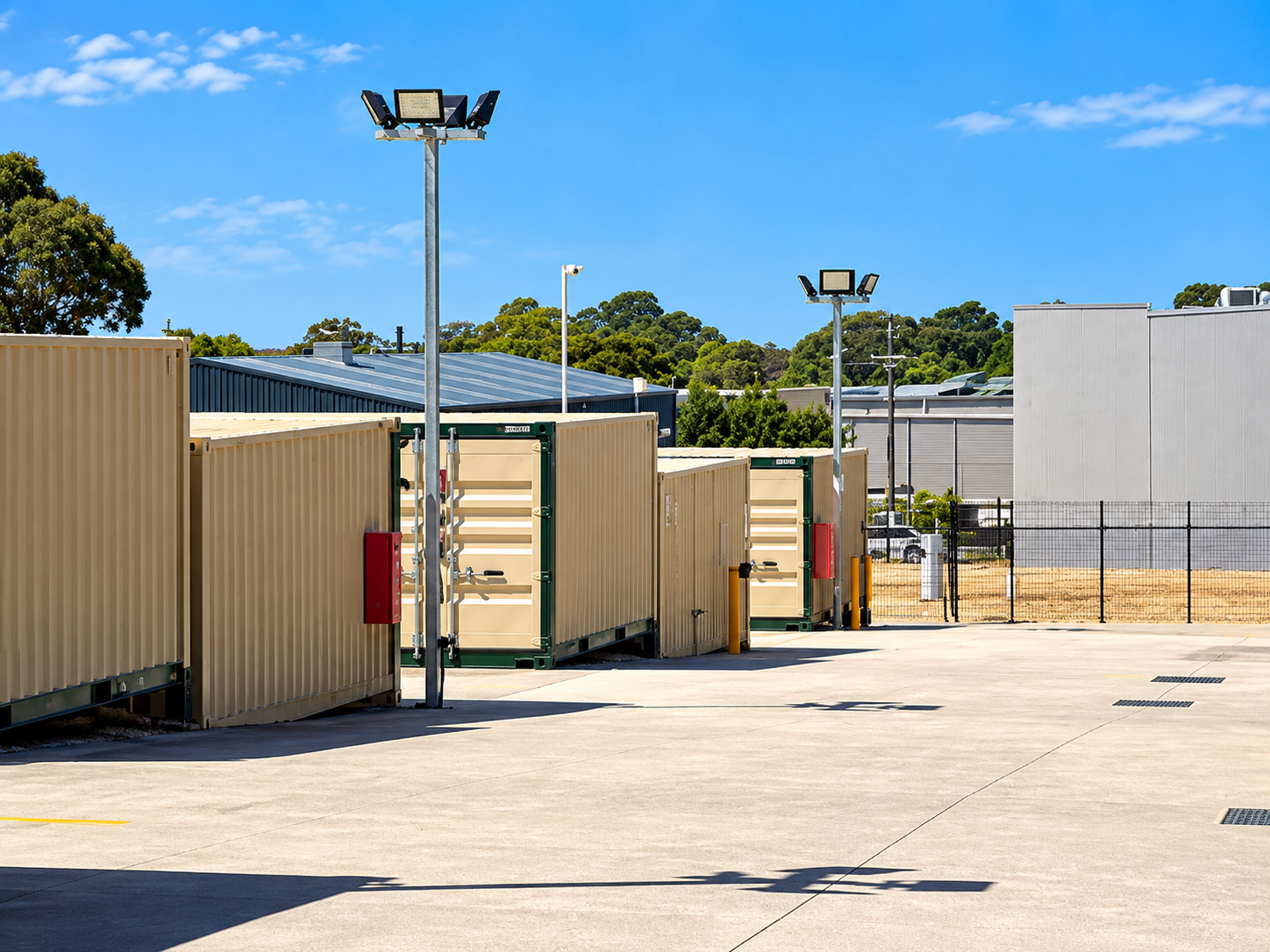 Floodlit storage driveways