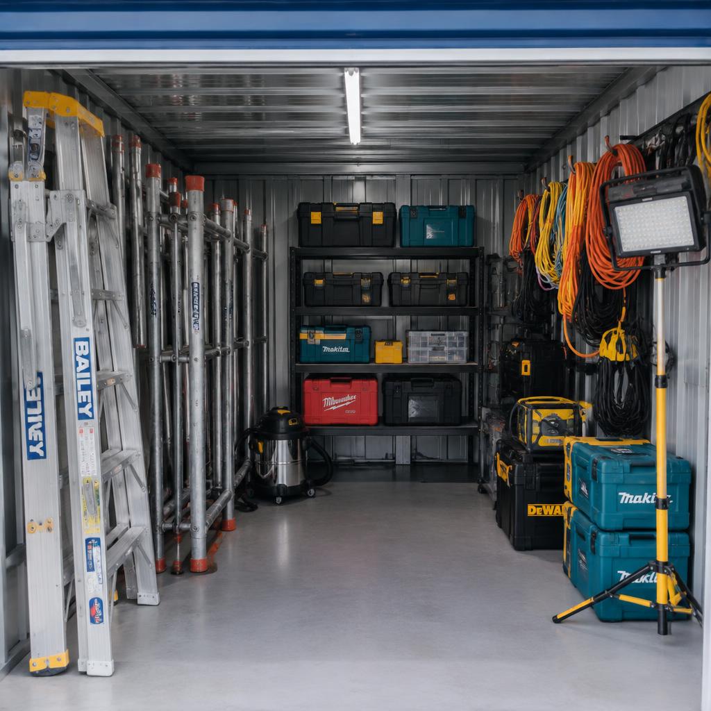 Equipment storage at Urban Self Storage