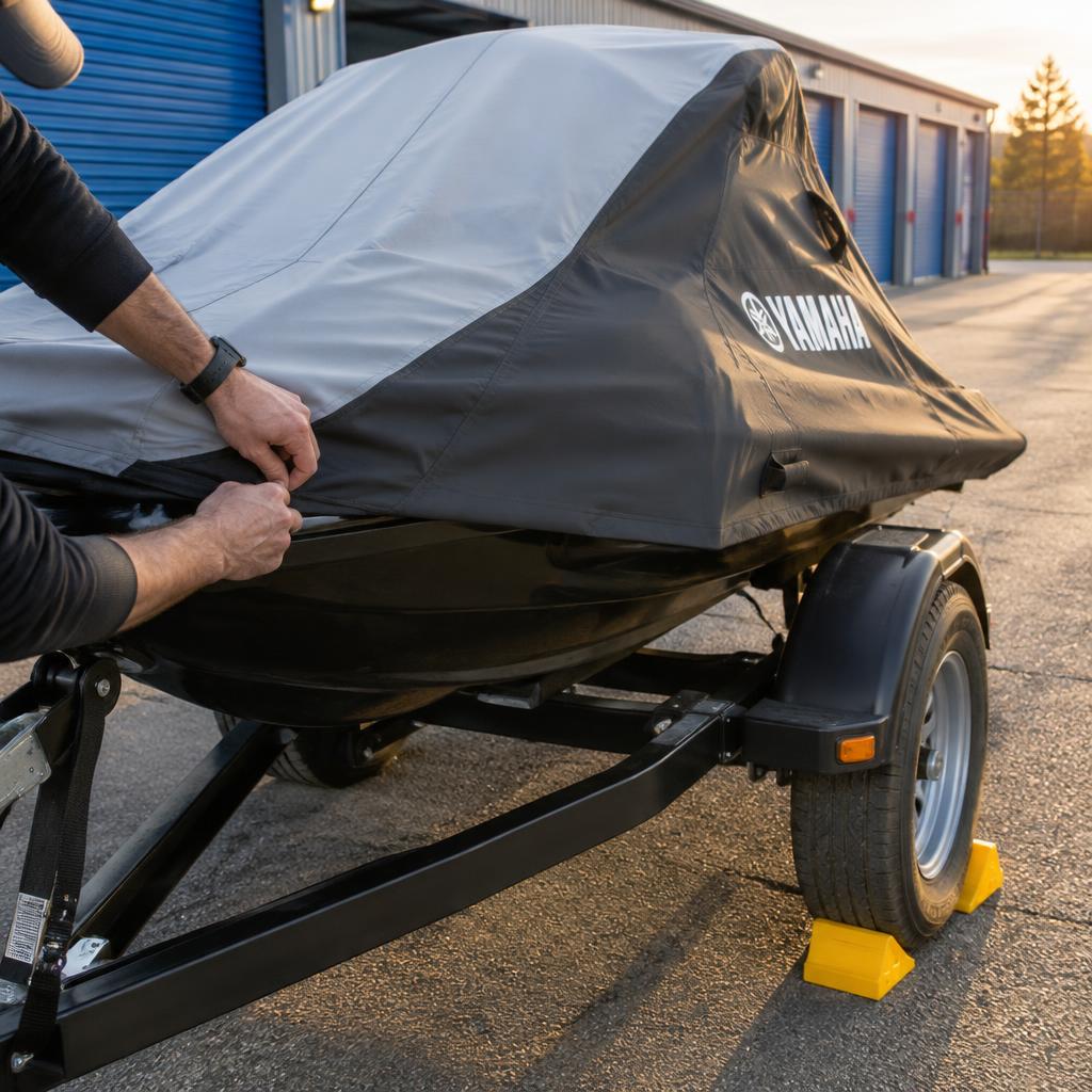 Secure jet ski garage storage alternative